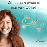 Grote 2 - in - 1 oorringen – 45 mm - goudkleurig RVS - oor6402 - 65010 - Oorringen kopen# - 45mm - alles - cadeau