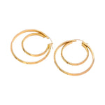 Grote 2 - in - 1 oorringen – 45 mm - goudkleurig RVS - oor6402 - 65010 - Oorringen kopen# - 45mm - alles - cadeau