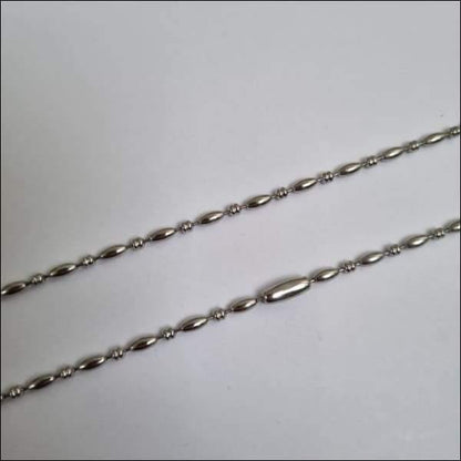 Zilveren Halsketting Met Zilveren Bal - Halsketting Bamboo Staal 60cm 2.2mm Zilverkleurig