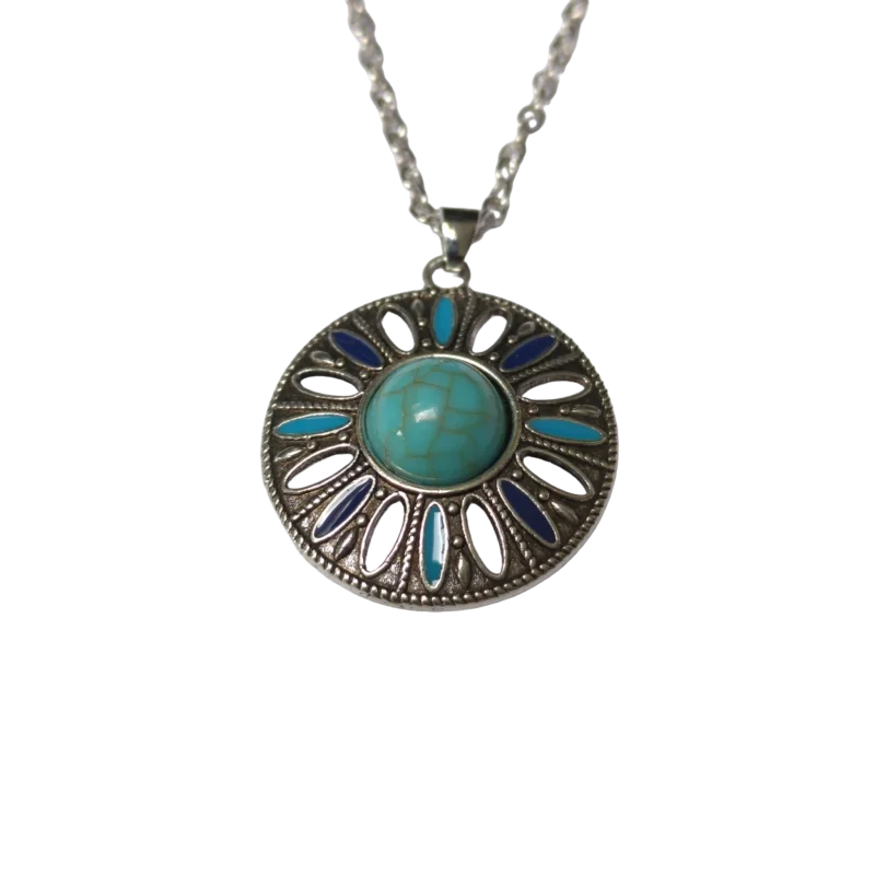 Betoverende Bohemien Halsketting Met Turquoise Steen Van Aramat Jewels®