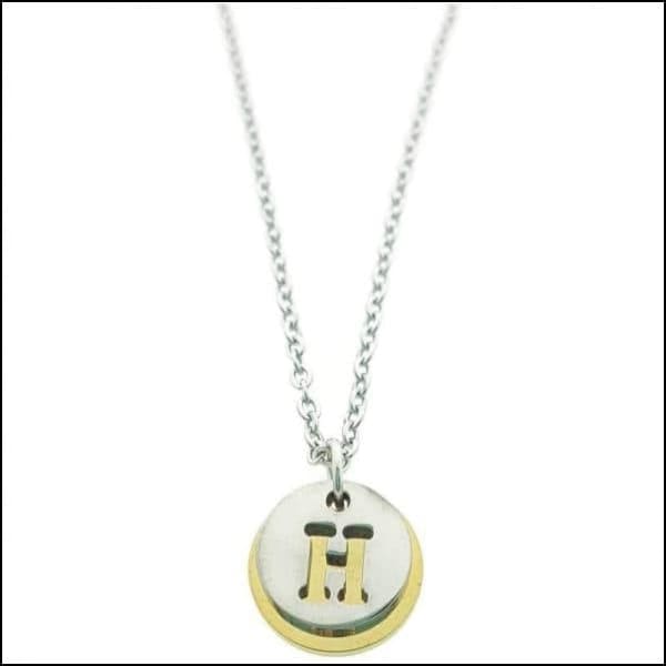 Rvs Initiaal Ketting Letter Zilverkleurig - Ketting Met Kleine Letter