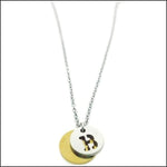 Ketting Met Gouden Schijf, Chirurgisch Staal, Initiaal Ketting Letter Z.