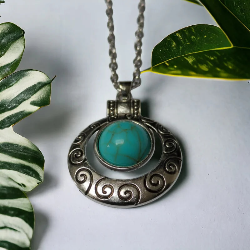 Bohemien Halsketting Met Turquoise Steen Van Aramat Jewels® - Unieke Sieraden Kopen