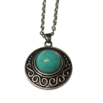 Boho Ketting Met Gemarmerde Turquoise Steen Hanger