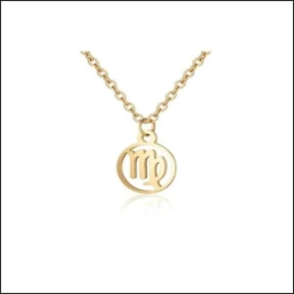 Gouden Ketting Met De Letter M, Chique Sterrenbeeld Ketting Voor Dames.