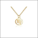 Gouden Ketting Met De Letter M, Chique Sterrenbeeld Ketting Voor Dames.