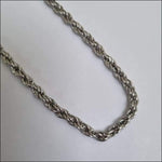 Zilveren Ketting Met Twist Design Van Staal - Ketting Koord Staal 60cm 3.8mm Zilverkleurig