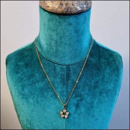 Zilveren Halsketting Met Bloemvormige Zirkonia - Mooie Zirkonia Halsketting Staal - Aramat Jewels