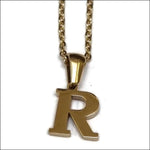 Gouden Ketting Met Letter r Van Aramat Jewels.