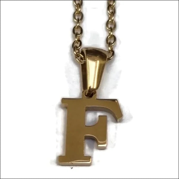 Gouden Ketting Met Letter f Door Aramat Jewels