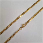 Gourmetketting Goudkleurig 4mm 75cm Met Sluiting