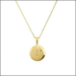 Gouden Ketting Met Diamant Van Aramat Jewels - Initiaal Ketting Chirurgisch Staal