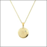 Gouden Ketting Met Diamant - Initiaal Ketting Chirurgisch Staal - Aramat Jewels