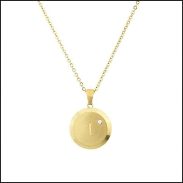 Gouden Ketting Met Diamant Van Aramat Jewels - Initiaal Ketting Chirurgisch Staal