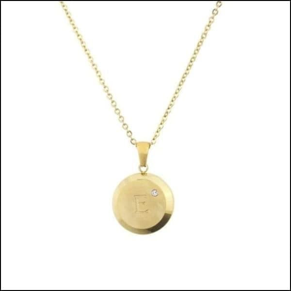 Gouden Ketting Met Diamant Van Aramat Jewels - Initiaal Ketting Chirurgisch Staal