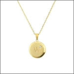 Gouden Ketting Met Diamant Van Aramat Jewels - Initiaal Ketting Chirurgisch Staal