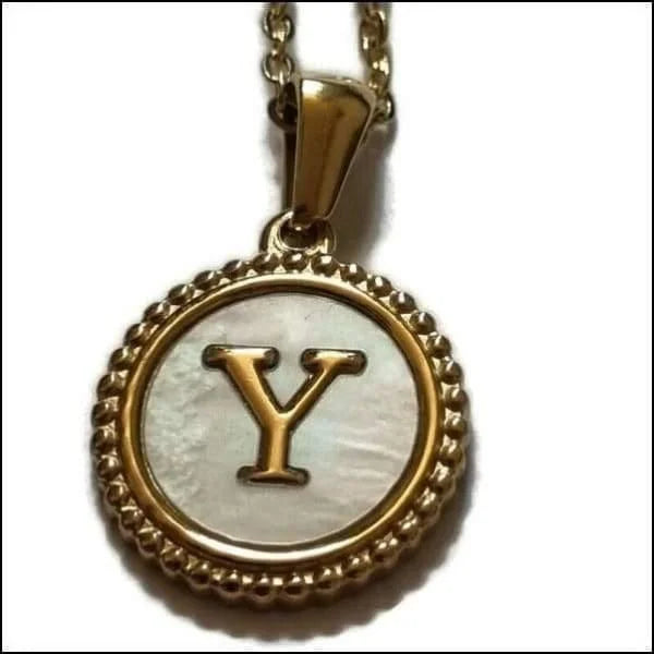 Gouden Initiaal Ketting Met De Letter Y.