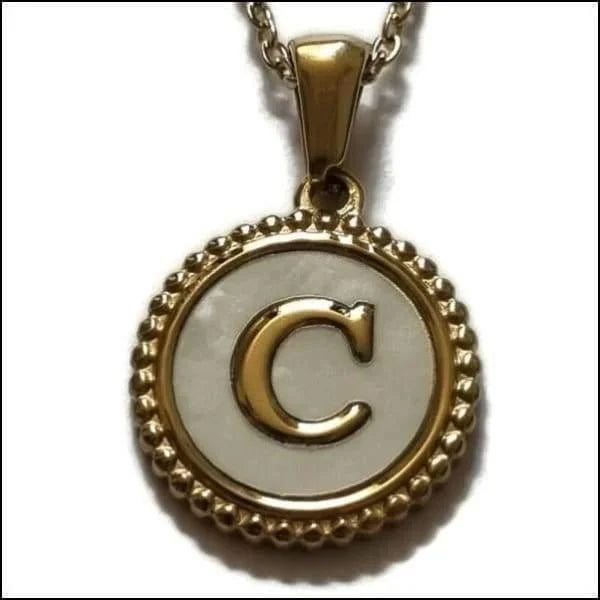 Gouden Initiaal Ketting Met De Letter c - Dameshalsketting.