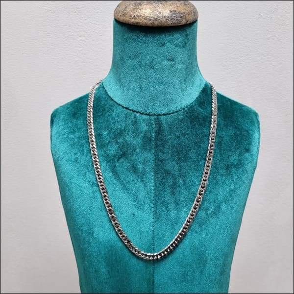 Stalen Cubaanse Gourmet Ketting Geslepen 60cm Op Mannequin