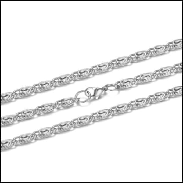 Zilveren Halsketting Met Zilveren Slot Van Stalen Griekse Aramat Jewels®.
