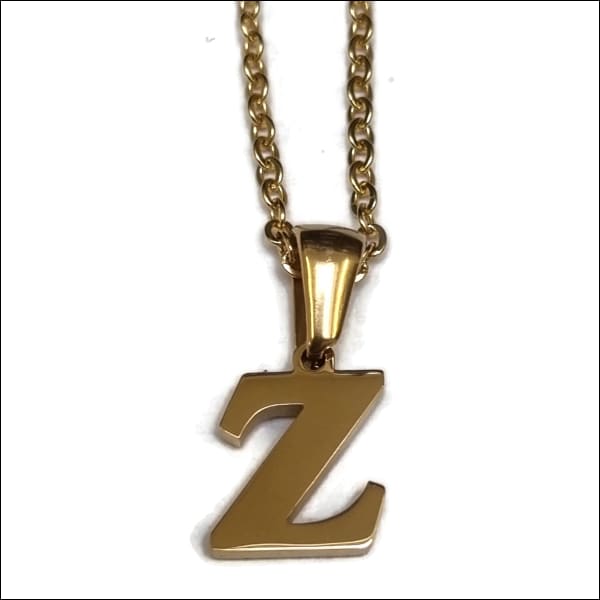 Stalen Letter Ketting Goudkleur z | Halskettingen