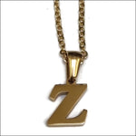 Stalen Letter Ketting Goudkleur z | Halskettingen