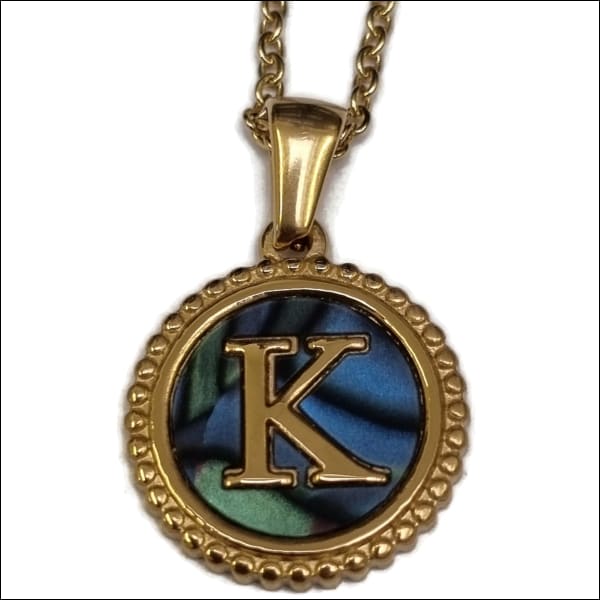 Letter Ketting met Abalone Schelp k | Halskettingen