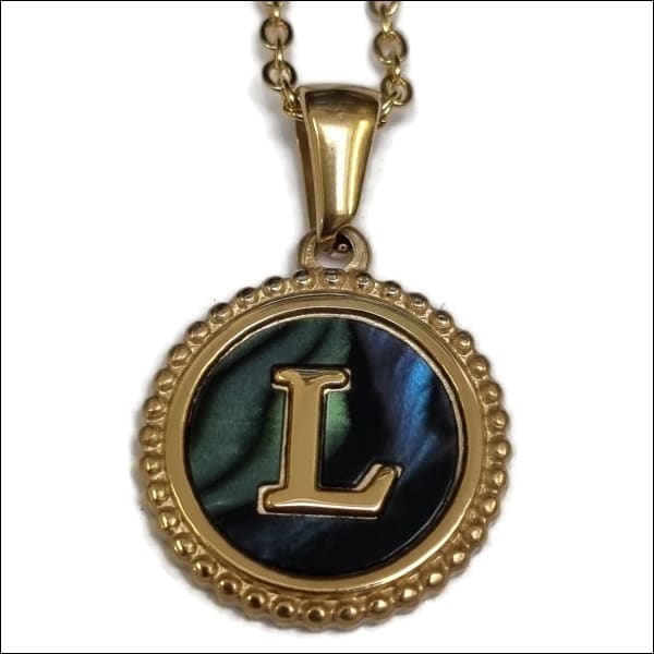 Letter Ketting met Abalone Schelp l | Halskettingen