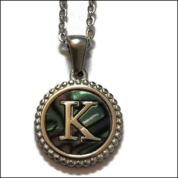 Unieke Abalone Initiaal Ketting Letter Dames k | Bedeltjes en Hangertjes