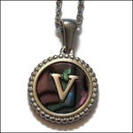 Unieke Abalone Initiaal Ketting Letter Dames v | Bedeltjes en Hangertjes