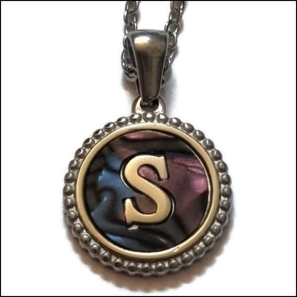 Unieke Abalone Initiaal Ketting Letter Dames s | Bedeltjes en Hangertjes