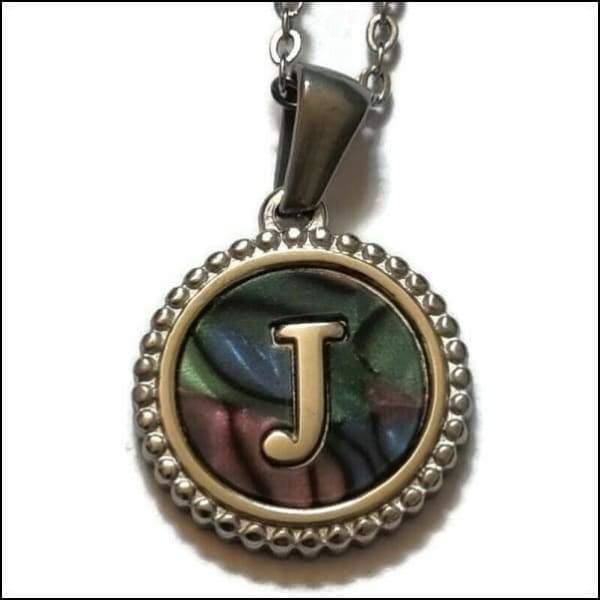 Unieke Abalone Initiaal Ketting Letter Dames j | Bedeltjes en Hangertjes