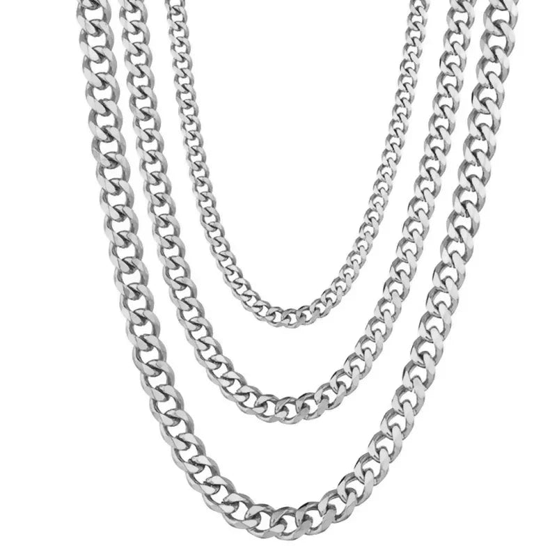 Product: Stalen Curb Cubaanse Ketting - Zilveren Schakelketting