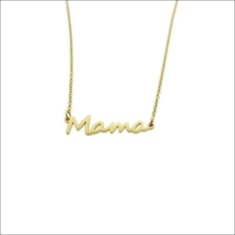 Ketting Mama Staal Met Gouden Hanger.