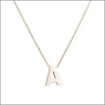 Rvs Letter Ketting Initiaal - Rose Gold - 45cm 50cm