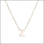 Rvs Letter Ketting Initiaal Met Diamant z