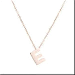 Witte Ketting Met Zilveren Letter Initiaal - Rvs Letter Ketting Initiaal Rosékleurig