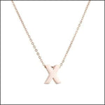 Rvs Roségouden Letter Ketting Initiaal x | Halskettingen