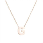 Rvs Roségouden Letter Ketting Initiaal g | Halskettingen