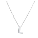 Witte Ketting Met Kleine Letter - Rvs Letter Ketting Initiaal