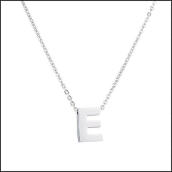 Witte Letter Ketting Met Zilveren Bal Ketting - Rvs Letter Ketting Initiaal - 45cm