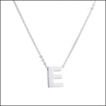 Witte Letter Ketting Met Zilveren Bal Ketting - Rvs Letter Ketting Initiaal - 45cm