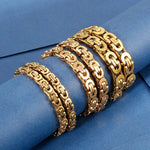 Gouden Armband Met Stalen Platte Ketting Van Aramat Jewels Collectie