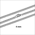 Stalen Curb Chain Halsketting 75cm / 4mm | Halskettingen