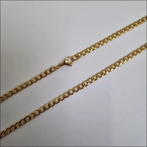 Glamoureuze Stalen Cuban Chain Ketting Met Kleine Sluiting