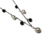 ket1001-Stalen parelketting met zwarte en witte parels-Aramat Jewels 