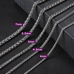 Stalen Vossenstaart Ketting - 925 Sterling Zilveren Plated Chain - Afbeelding