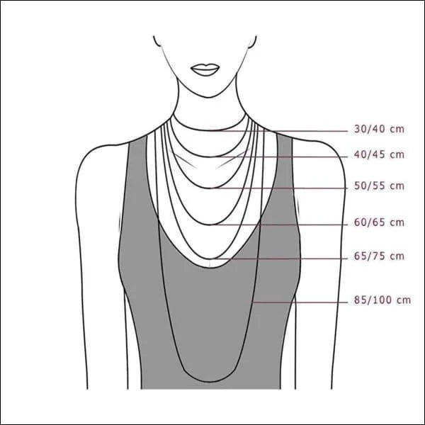 Diagram Van Een Vrouwelijke Nek Met Metingen Voor Gourmetketting 60cm 2.5mm Staal Zilverkleurig Heren d