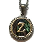 Unieke Abalone Initiaal Ketting Letter Dames z | Bedeltjes en Hangertjes