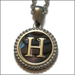 Unieke Abalone Initiaal Ketting Letter Dames h | Bedeltjes en Hangertjes